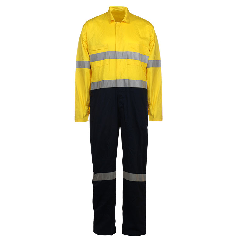 SFCS02 2 Tone Hi Vis Lightweight Coveralls 3M Reflective Tape