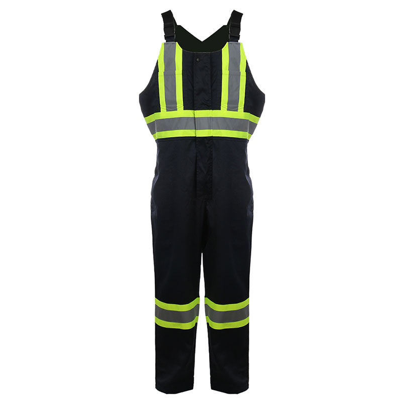 SFOD02 High Visibility Fluorescent Yellow and Black Safety Bib Pants