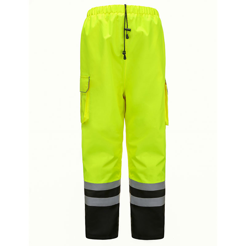 SFP03 High Visibility Waterproof Fluorescent Yellow Safety Reflective Pants
