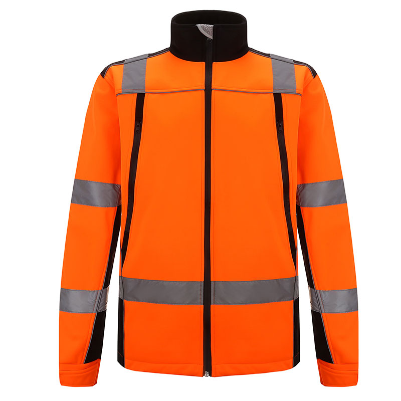 SFSS03 High-Visibility Orange Safety Jacket with Reflective Strips