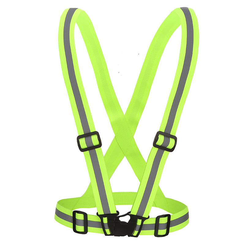 SFCA06 High visibility fluorescent green reflective suspenders reflective vest