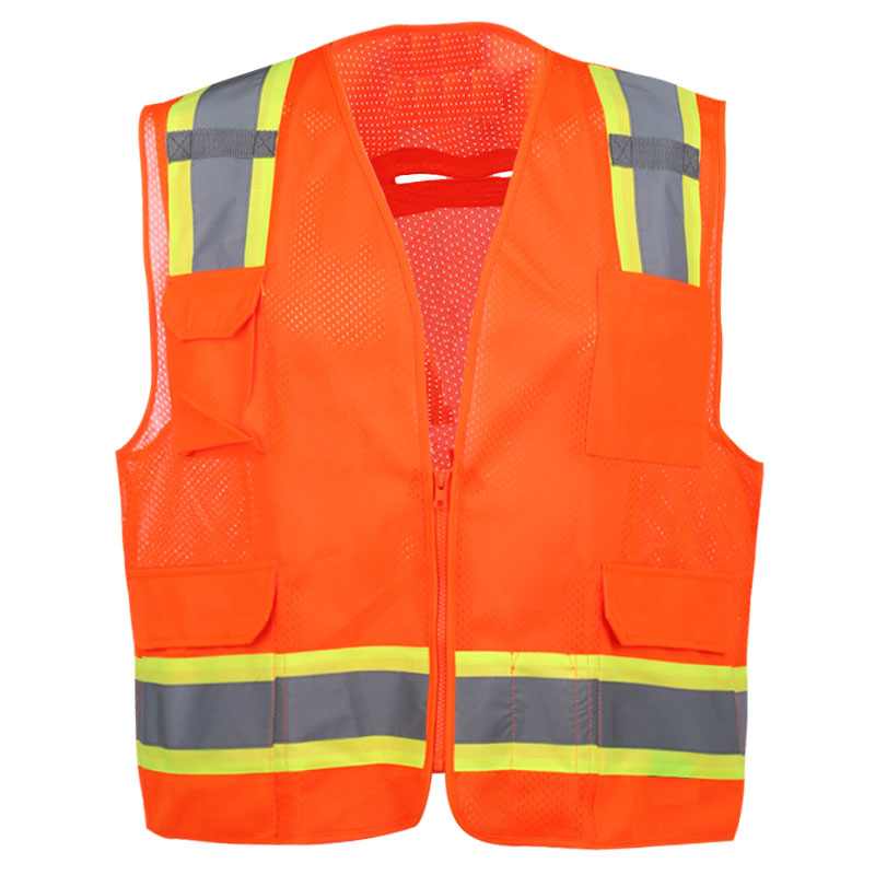 SFU44 fluorescent color trims  Reflective Safety Vest