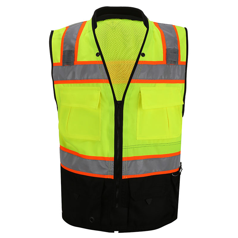 SFU61 Class 2 Green Two Tone Black Bottom Vest 