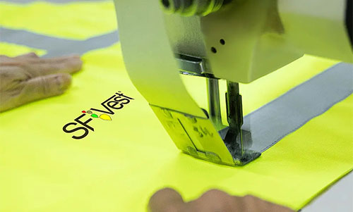 Sewing safety reflective clothing